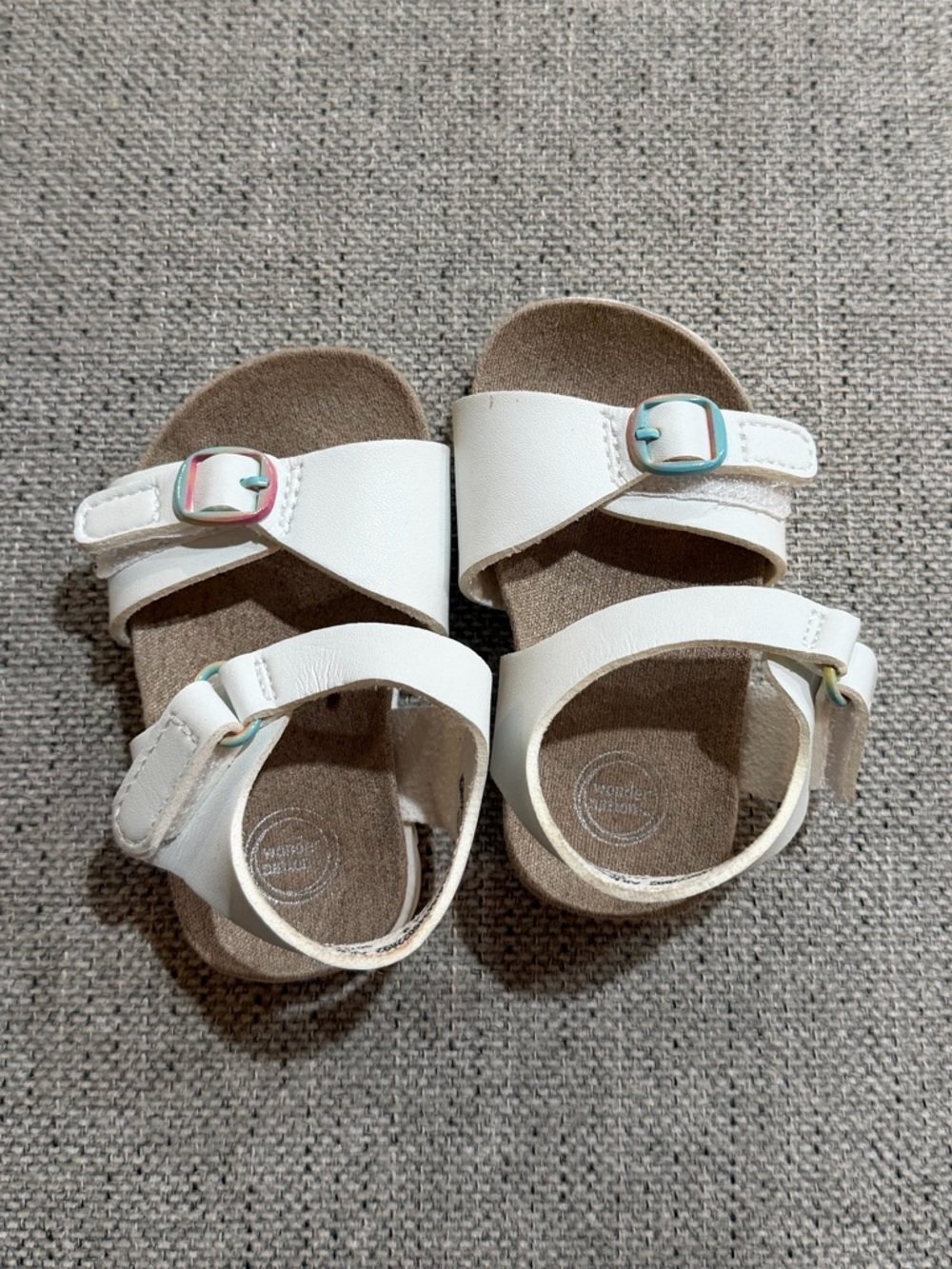 Baby White Buckle Sandals